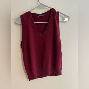 Brandy Melville Mia Wool Sweater Vest red